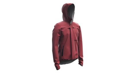 Triban road 900 rain jacket burgundy