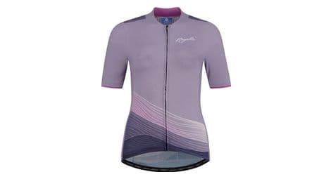 Maillot manches courtes velo rogelli peace - femme - violet/rose