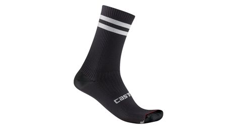 Chaussettes castelli original 18 noir blanc