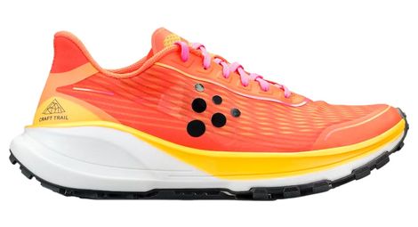 Craft pure trail shoes women's orange/yellow