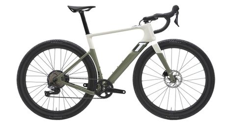 Producto reacondicionado - bicicleta eléctrica de gravilla 3t exploro racemax boost dropbar shimano grx 11v 250 wh 700 mm blanco satinado verde caqui 2022