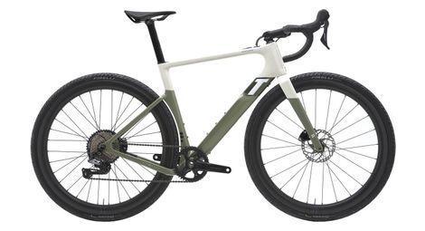 Refurbished product - gravel bike electric 3t exploro racemax boost dropbar shimano grx 11v 250 wh 700 mm weiß satin grün khaki 2022 51 cm / 157-171cm