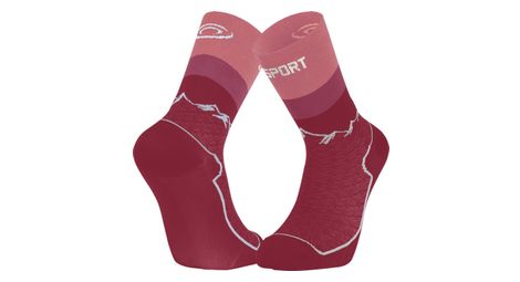 Chaussettes de randonnée bv sport double gr haute rose