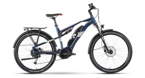 Raymon crossray fs e 4.0 bicicletta da trekking elettrica a sospensione totale tektro 9s 500wh 27,5'' blu 2024