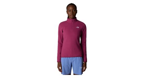 The north face women's 100 glacier 1/4 zip purple polare