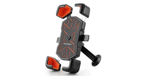 Rockbros Support vélo fixation tige pour téléphone de 4,5 à 7,2 pouces - orange