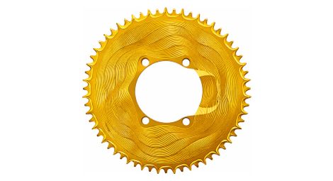 Alugear Round Narrow-Wide 110 BCD 4 Hole Asymmetrical Shimano 1x12 Speed Road / Gravel Plato dorado