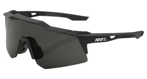 100% speedcraft xs goggles - soft tact black- smoked lenses