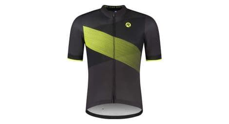 Maillot manches courtes velo rogelli groove - homme - gris/jaune