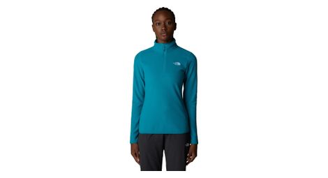 Forro polar the north face 100 glacier 1/4 zip mujer turquesa
