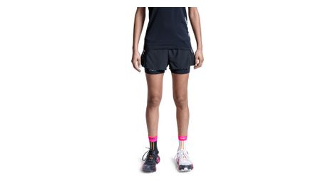 Short 2-en-1 x-bionic twyce race noir femme
