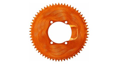 Alugear Round Narrow-Wide 110 BCD 4 Hole Asymmetrical Shimano 1x12 Speed Road / Gravel Orange Plato