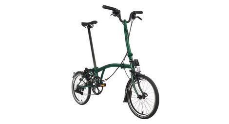Vélo Pliant Brompton C-Line 6 Vitesses Guidon Haut Racing Green