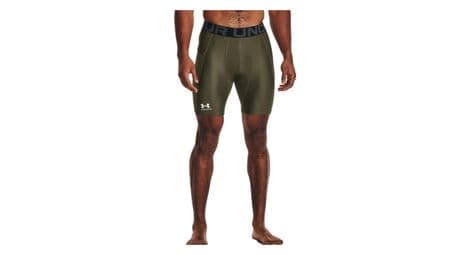 Pantalones cortos de compresión under armour heatgear caqui para hombre