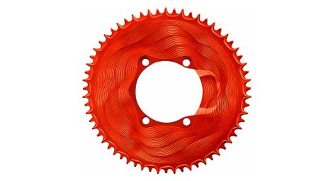 Alugear Round Narrow-Wide 110 BCD 4-Hole Asymmetrical Shimano 1x12 Speed Road / Gravel Plato Rojo
