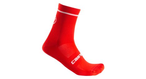Paire de chaussettes castelli entrata 9 rouge