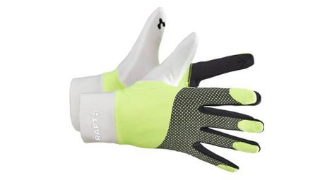 Gants de sport craft adv lumen fleece jaune blanc