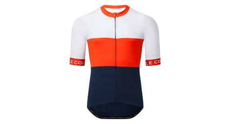 Maillot manches courtes le col sport leger bleu blanc rouge