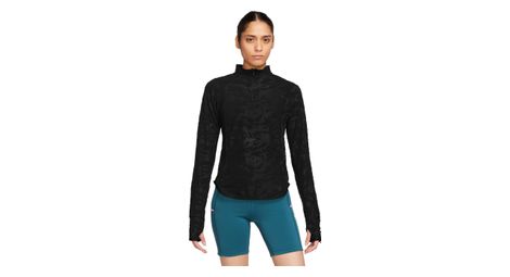 Thermo top 1/2 zip damen nike dri-fit trail schwarz