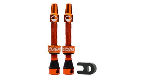Valves tubeless cushcore - 55mm - orange (paire)