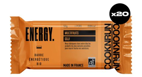 Barres énergétiques bio | Multifruits, Goji, Graines de courge x20