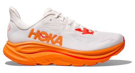 Zapatillas hoka clifton 10 blanco/naranja hombre| producto renovado