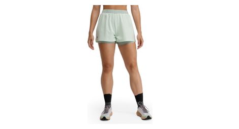 Short double couche trail running femme randonnée araroa mint vert