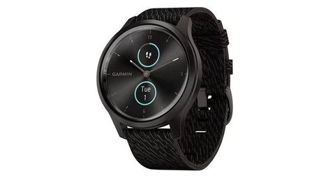 Garmin vivomove style montre connectee avec aiguilles mecaniques et ecran tactile couleur dark grey