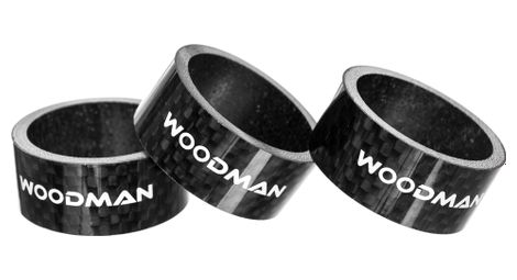 Entretoises de direction woodman carbone 15mm x3