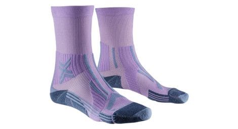 Chaussettes x socks trailrun perform crew violet bleu femme