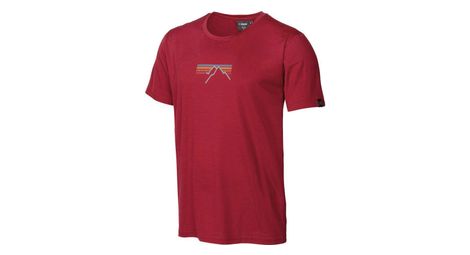 T-shirt Ivanhoe UW Ceasar Sunset pour homme - 100% laine mérinos extra fine - Rouge