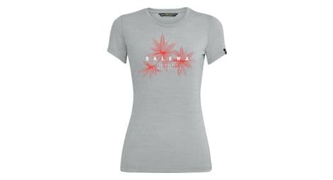 T shirt salewa lines graphic dry gris clair femme