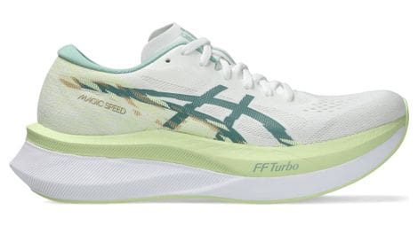 Chaussures running asics magic speed 4 blanc/vert femme