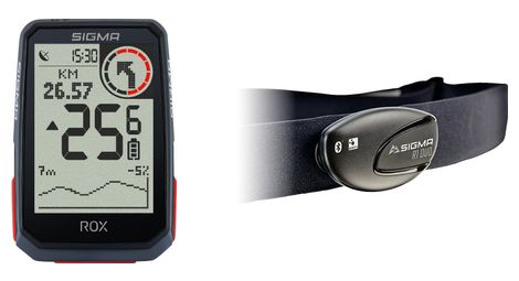 Ciclocomputador gps sigma rox 4.0 pack cardio negro - producto reacondicionado