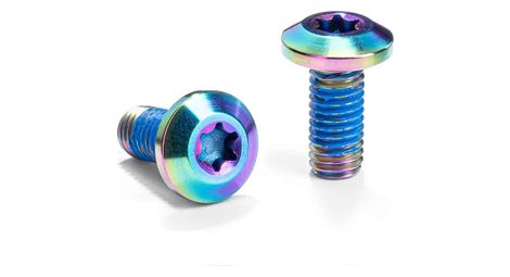 Paire de vis de porte-bidon titane m5 x 12 mm absoluteblack rainbow