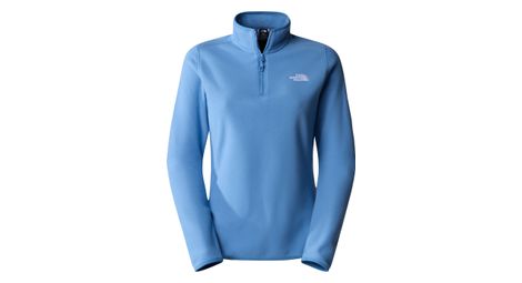 The north face women's 100 glacier 1/4 zip blue polare