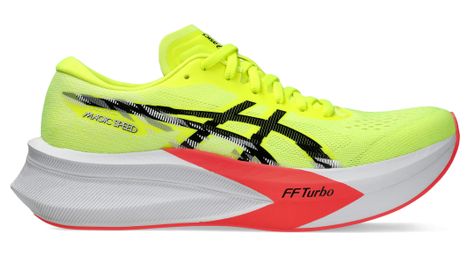 Asics magic speed 4 running shoes yellow/red women