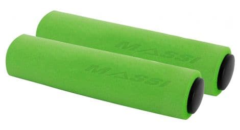 Paire de grips massi silicone mat vert