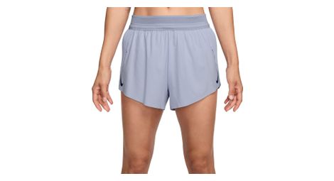 Pantalón corto nike dri-fit adv aeroswift 3in gris azul mujer