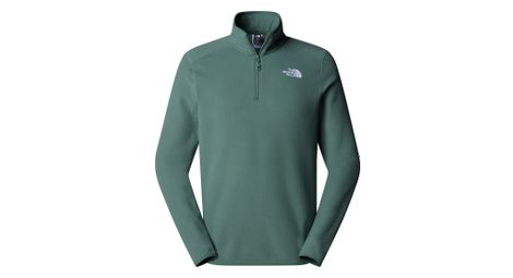 The north face 100 glacier 1/4 zip uomo polare verde