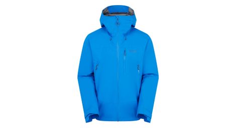 Veste imperméable rab downpour mountain bleu homme
