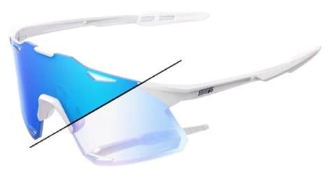 Lunettes 100% Hypercraft Bastille Pearl White Glitter - Blue Mirror Photochromic