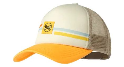 Buff Trucker Cap White Yellow Kids