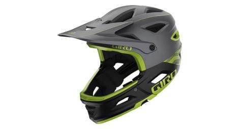 Casque avec mentonniere amovible giro switchblade mips gris vert mat