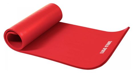 Tapis en mousse petit 190x60x1 5cm yoga pilates sport a domicile couleur rouge