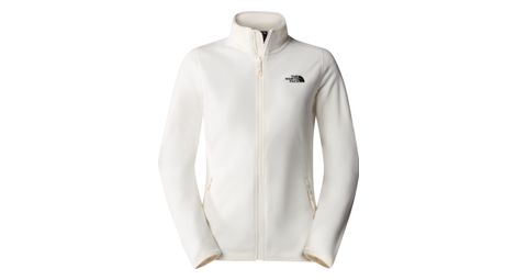 Polaire femme the north face 100 glacier full zip blanc cassé