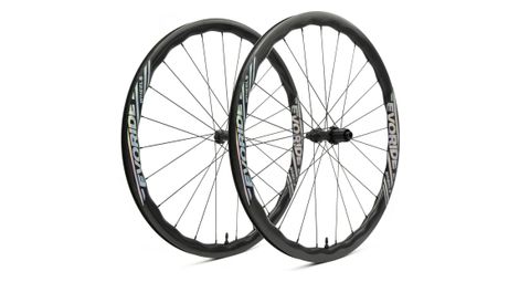 Paire de roues evoride evojet 35mm - holographique - 700c disque – 1395gr - 12x100 / 12x142 – sram xdr - centerlock – 2026