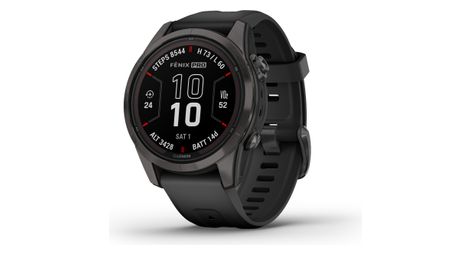 Montre de sport garmin fenix 7s pro sapphire solar titane noir carbon gris