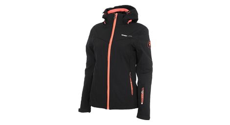 Veste softshell femme amalon noir/corail
