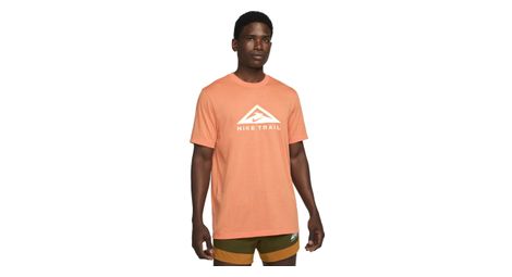 T shirt manches courtes nike dri fit trail orange